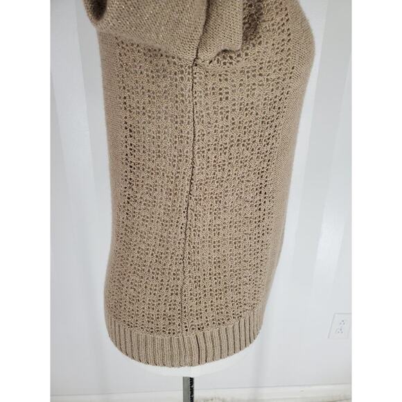 NEW YORK & CO Women's Taupe Cowl Neck Sweater Sz S - Picture 7 of 10